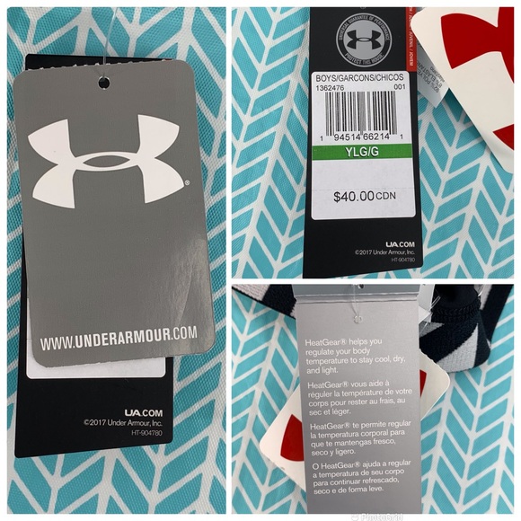 Under Armour NWT Boys' Black HeatGear Armour 3/4 Leggings, Large - Picture 15 of 16